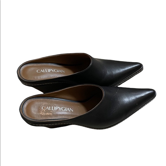 CALLIPYGIAN Opening Ceremony Leather Mule In Black - Picture 8 of 14